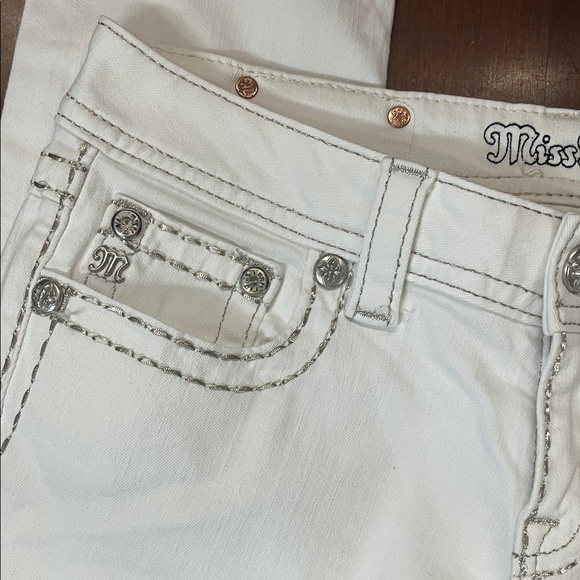 Miss Me Women's Cream Skinny Jeans - Picture 7 of 7